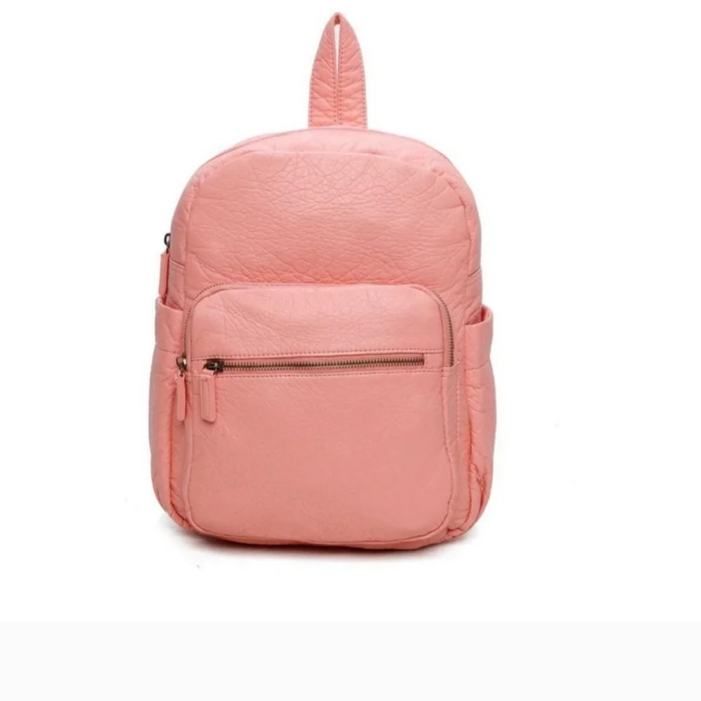 NWT Ampere Creations Marie Backpack Rose Pink Vegan Leather Backpack